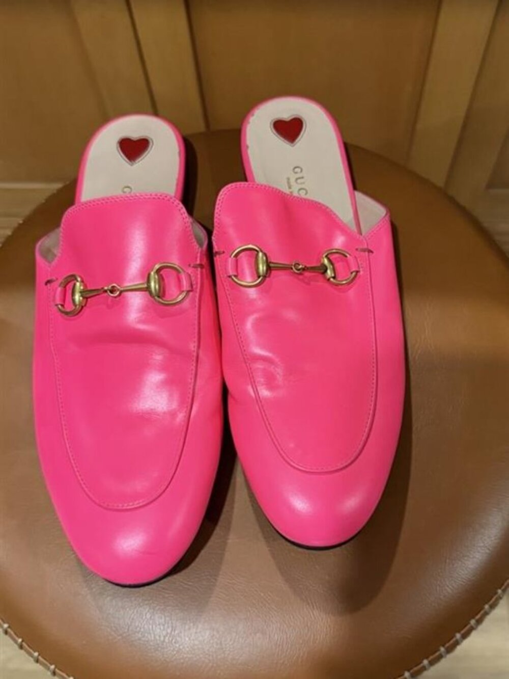 Hot Pink Gucci Mules size 38 1/2